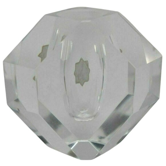 Vintage Hand Cut Crystal Glass Candle Holders – Set of 3 – Made in Japan - Mid C - Picture 8 of 10